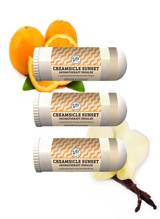 mEssentials Wild Essentials 3 Pack of Creamsicle Sunset Aromatherapy Nasal Inhalers Made with 100% Natural, Therapeutic Grade Essential Oils, Orange Cream Uplifting Summertime Blend - Image 1